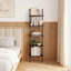 Échelle à 6 niveaux, bibliothèque murale avec cadre en métal et tablettes en bois, grand support de rangement ouvert pour le salon de la chambre à coucher-1268841832-1268841834