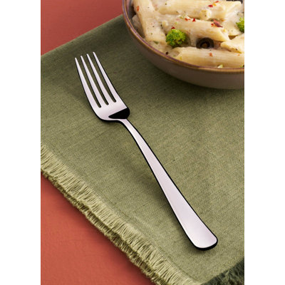 Corbett Stainless Steel Dinner Fork Set of 12 | 8.2", Silver