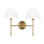 Luminaire de salle de bain Chaparr & Myers Covarrubias Light avec abat-jour en lin blanc