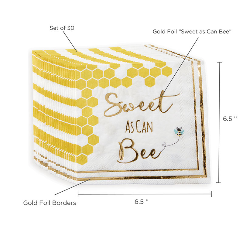 Serviettes de table décoratives Kate Aspen Sweet As Can Bee