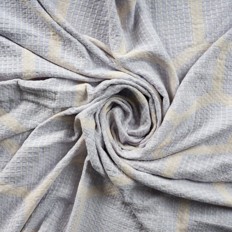 Jeté 100% coton Honeycomb, Lilas