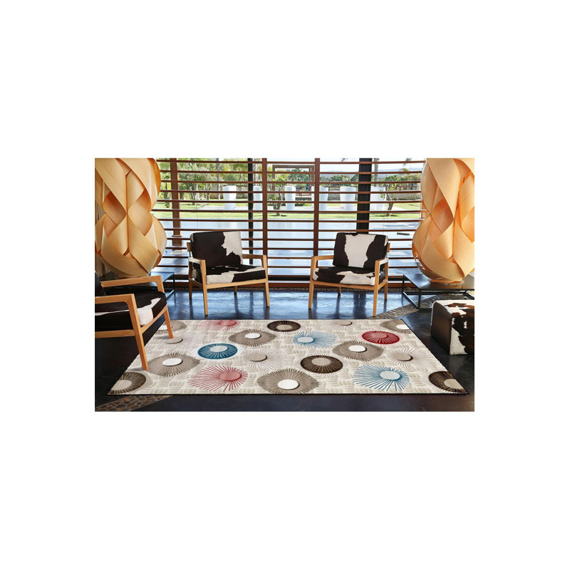 Tapis décoratif lavable à la machine Evil Eye Motif, Sous-tapis rectangulaire 2 pi 4 po x 3 pi 11 po