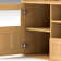 59'' Media Console With Glass Fronted Doors And Bottom Drawer