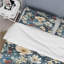 White And Blue Magnolias Charm Floral Pattern II - Ensemble de housse de couette à motif floral-1443110031