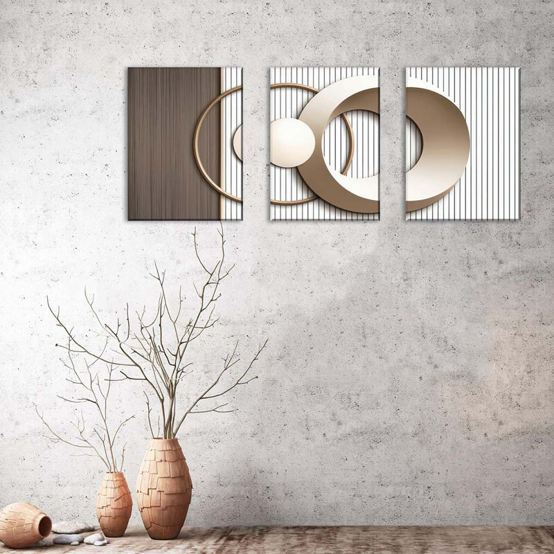 3 Piece Wrapped Canvas Print, 60 cm H x 120 cm W