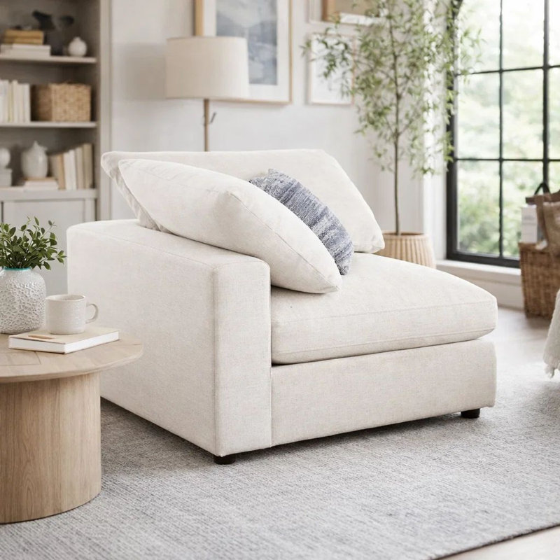 Coin de coin rembourré Ringo, Beige