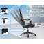 Fauteuil de jeu avec repose-pieds, fauteuil d'ordinateur ergonomique avec appui-tête et support lombaire, fauteuil de jeu vidéo réglable en hauteur respirant pour adultes, noir et blanc