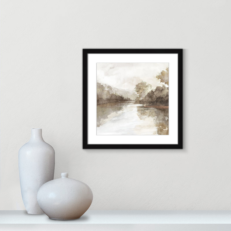 «Fall Nature Print» par Eva Watts, Imprimé mat, L 17 po x H 17 po, Noir satiné
