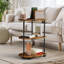 Table d'appoint semi-circulaire - brun