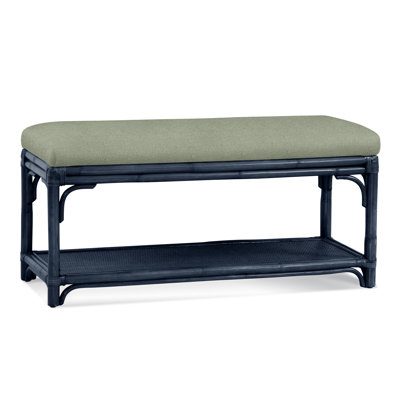 Summer Retreat Wicker Shelf Storage Bench