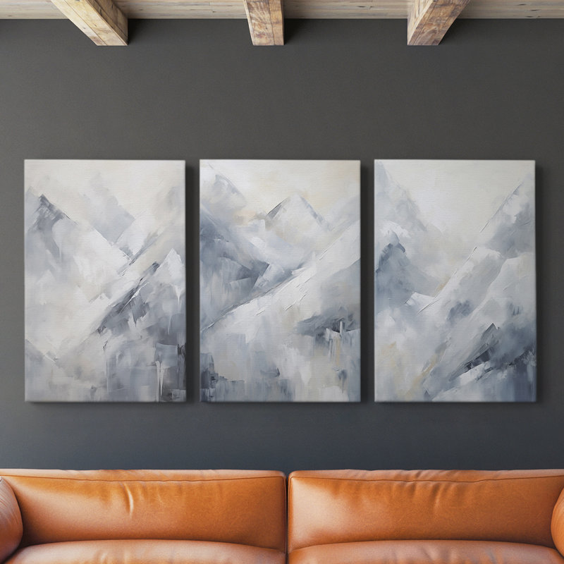Lanscape Study Series LV III - Ensemble de 3 toiles tendues avec châssis - Prêt à être accroché, H 12 po x l 8 po