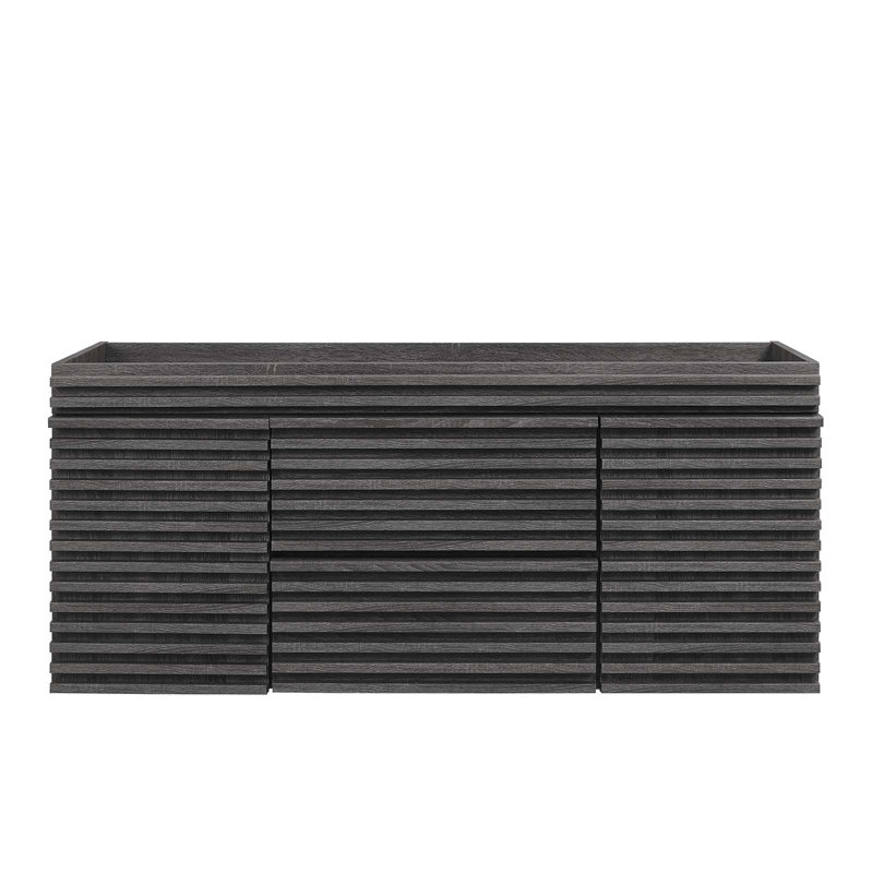 Base de meuble-lavabo mural simple 48 po Render, Gris anthracite