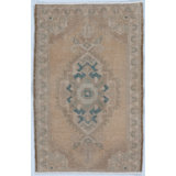 Vintage One-of-a-Kind Rectangle 1'10" X 2'11" Hand Knotted Area Rug