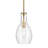 13.75" 1-Light Bell Pendant with Clear Seeded Glass-2143942816