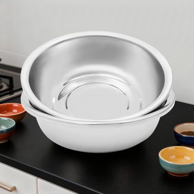 2 Pcs Stainless Steel Mixing Bowls
