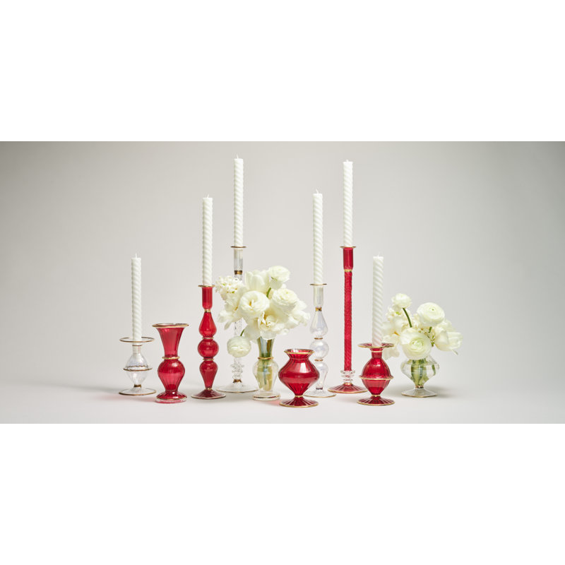F2023 Handmade Glass Table Vase, Ruby