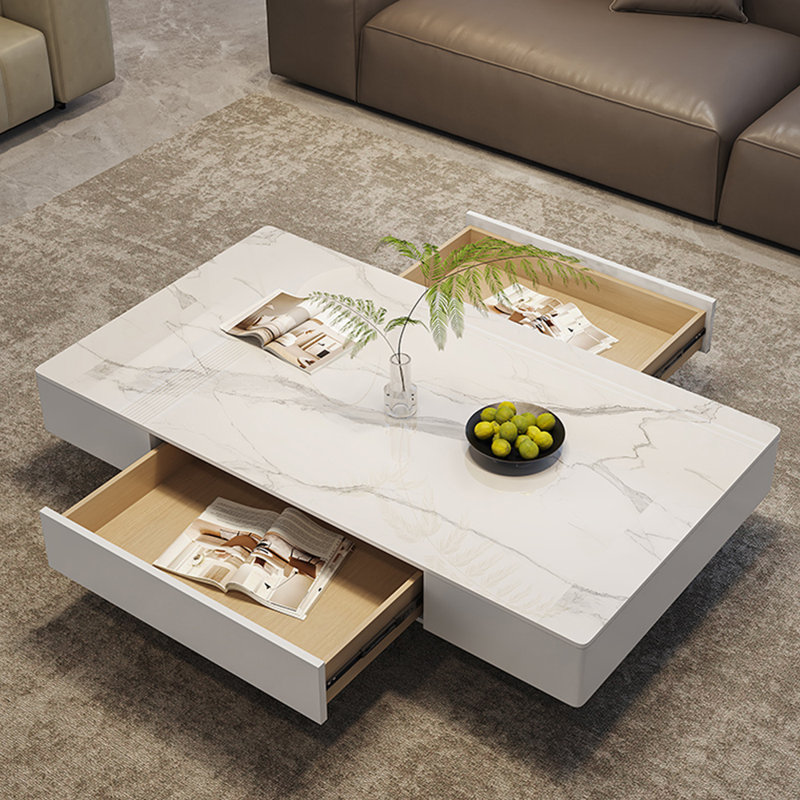 Table basse minimaliste de style italien, H 13,8 po x L 59 po x l 31,5 po