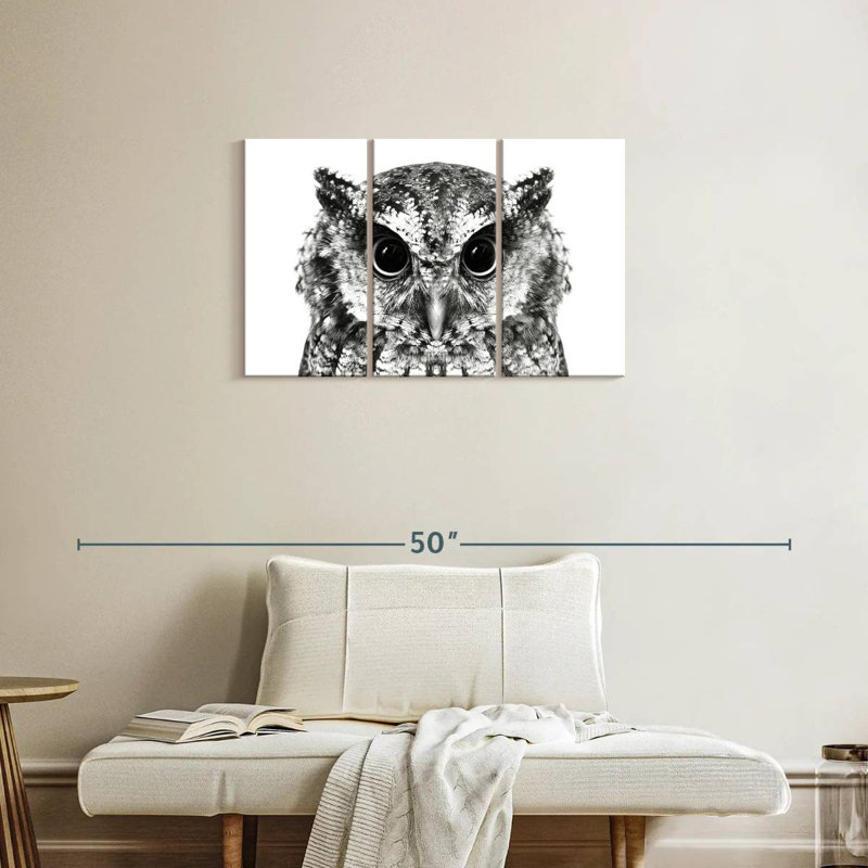 Hibou ensorcelant Brampt, H 20 po x l 33 po
