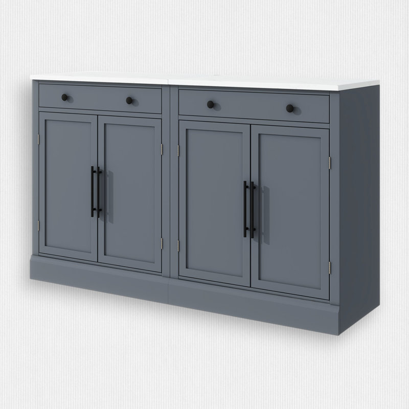 Buffet 28,7 po (ensemble de 2), Gris