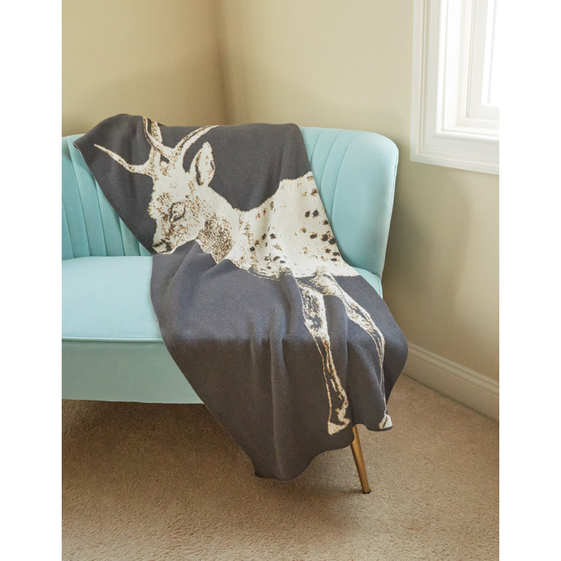 DEER THROW CHARCOAL, Gray