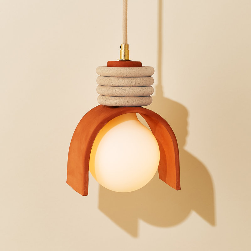 Lunar Pendant, Terracotta, Yes, Hardwired
