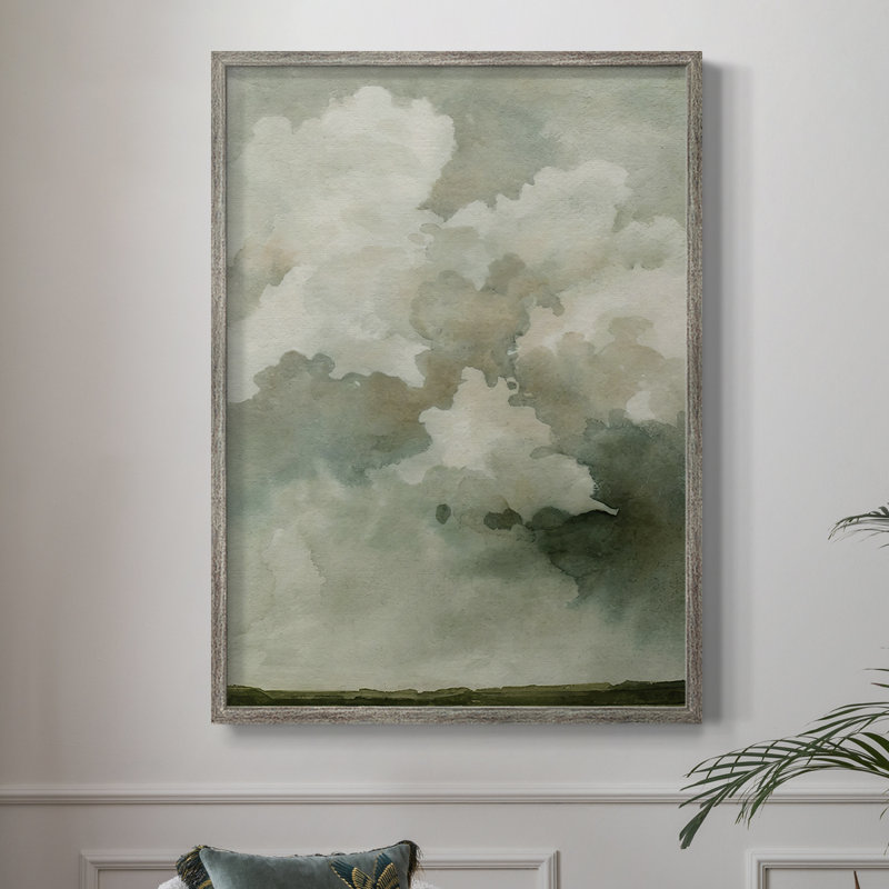 Coming Rain I Framed Print - Solid Wood, 11" H x 9" W