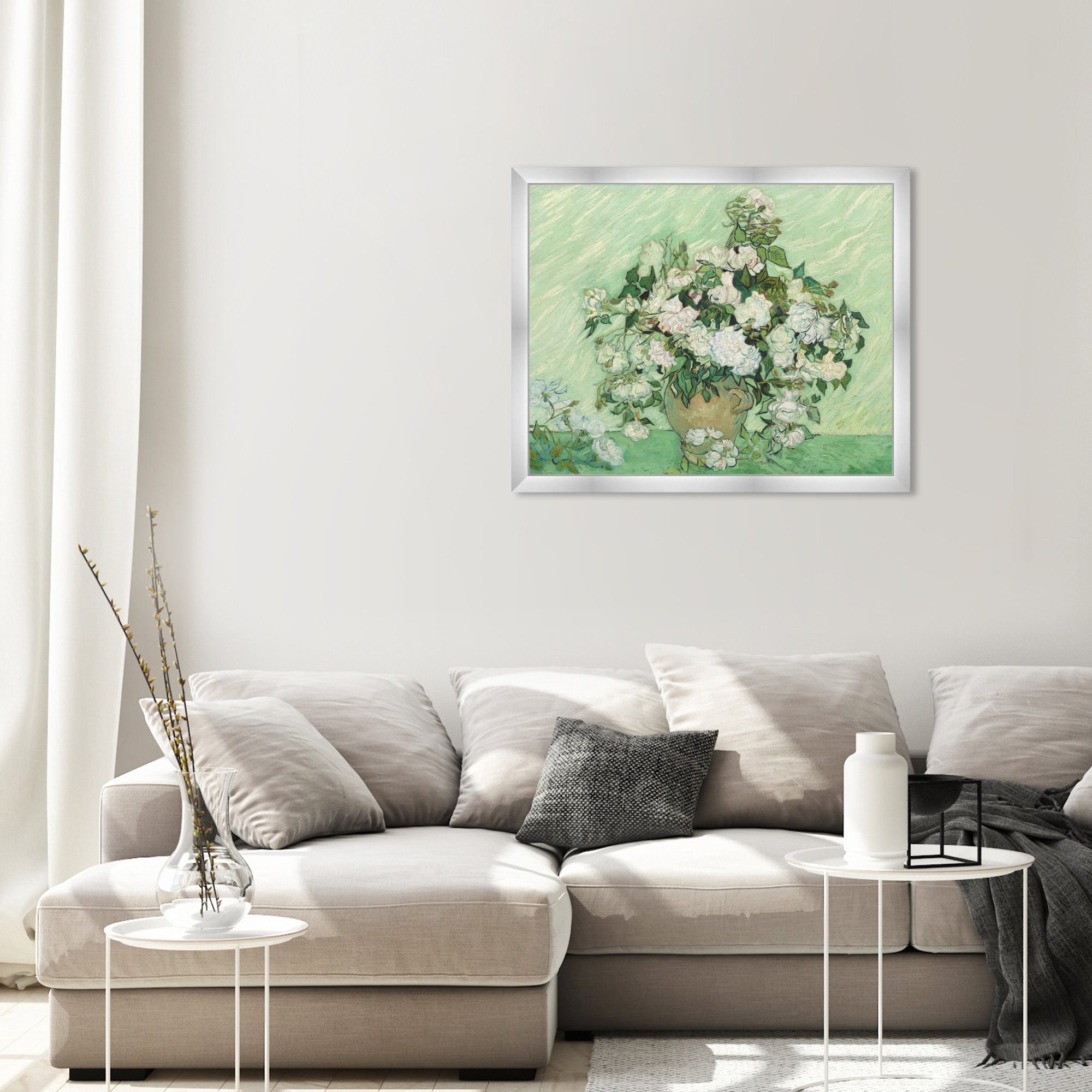 Van Gogh - Roses by Oliver Gal, 22" H x 27" W x 0.5" D, Gold