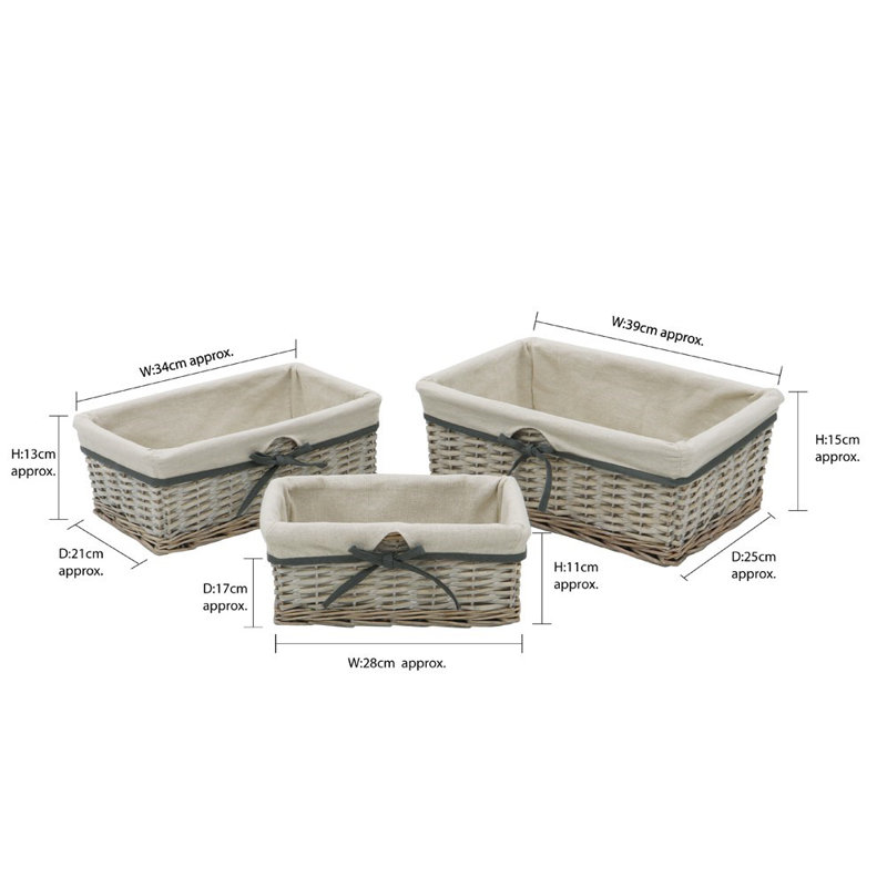 JVL Wicker Decorative Basket