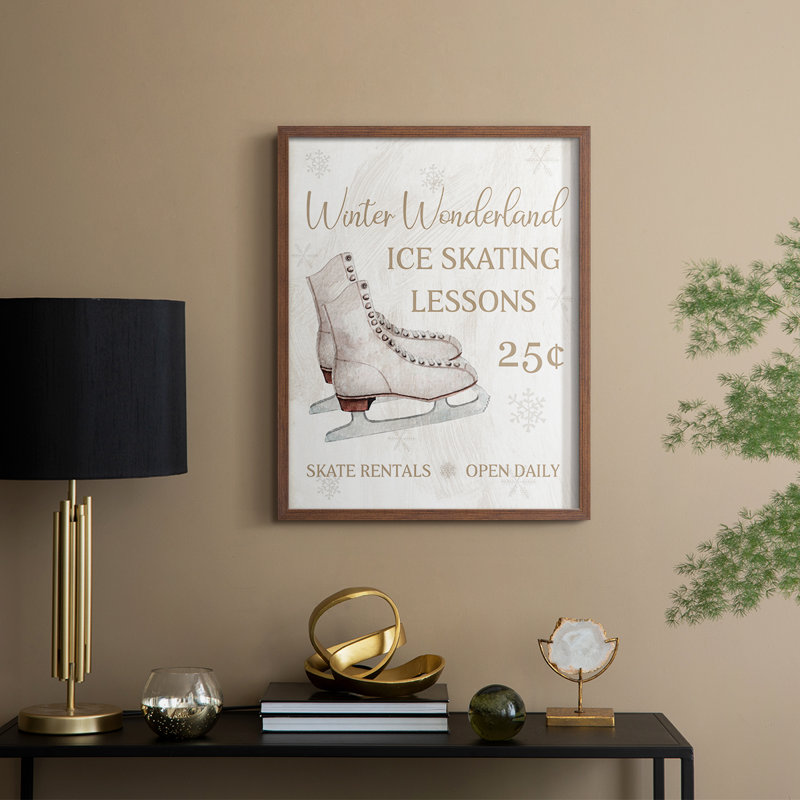 Skate Lessons Framed Print - Solid Wood, Walnut, 30" H x 24" W