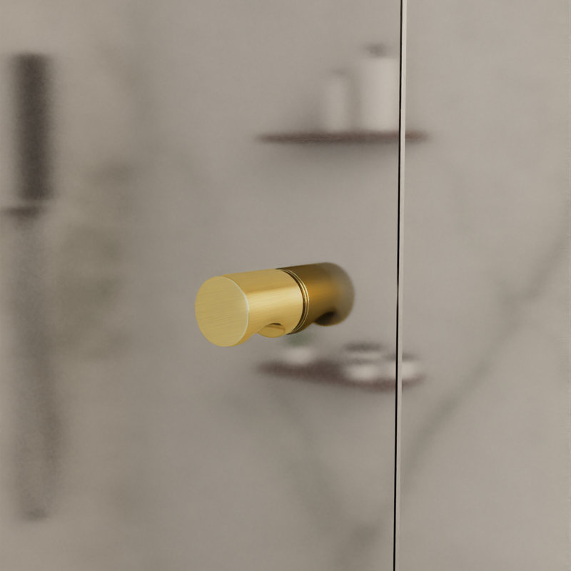 Poignée Brixwell BSK140SB de type dos à dos E 1/4 po à 1/2 po (6 à 12 mm), finition laiton satiné, Laiton satiné