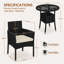 Outdoor Rattan Chairs and Side Table-1854214463