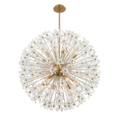Lustre en laiton vieilli 34 po Adley