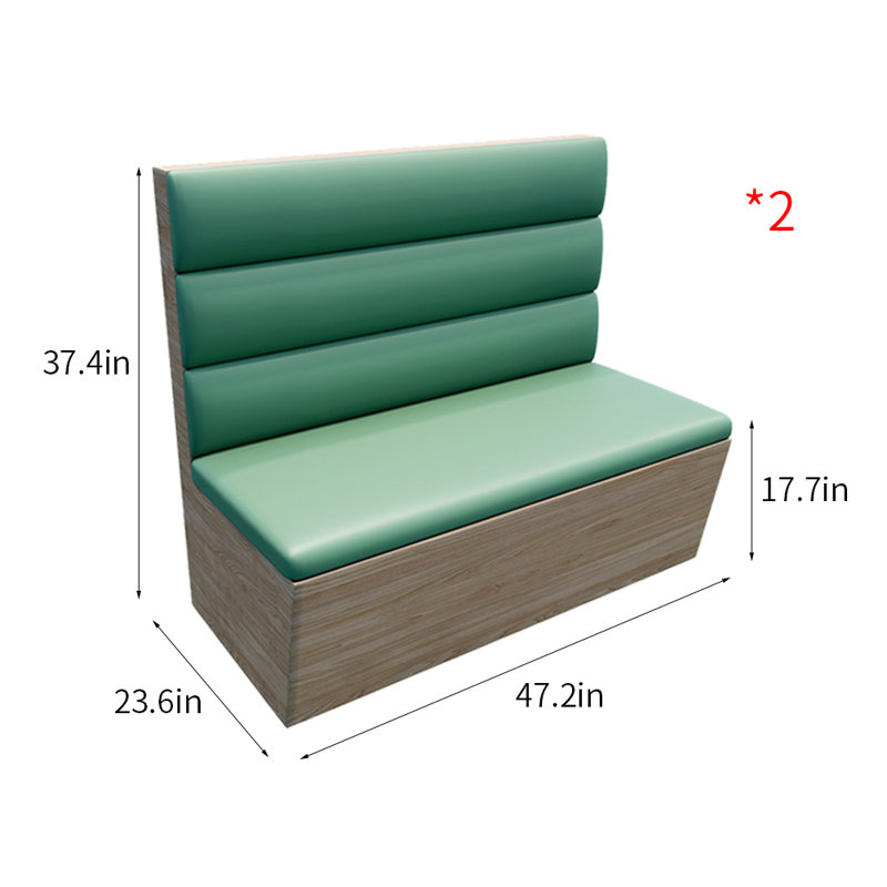 Banc rembourré en similicuir Nordic Modern
