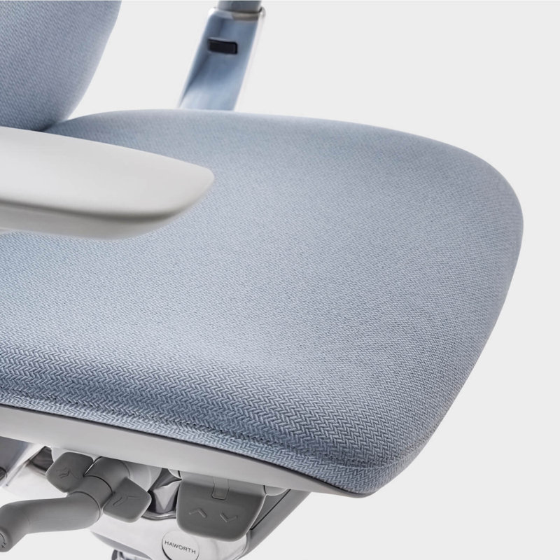 Haworth Zody Upholstered Office Chair - Standard Posture with Lumbar Support, Lake