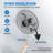 Simple Deluxe 26" Oscillating Wall Mounted Fan