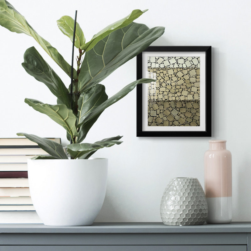 Bedrock I -Framed Print, 28.5" H x 20.5" W, Black