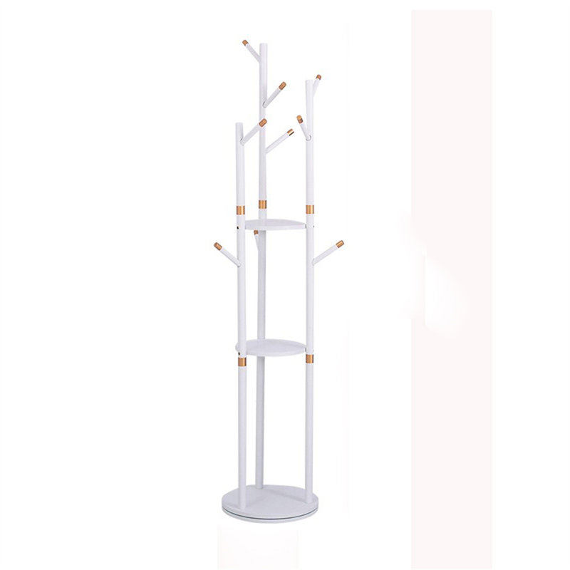 Porte-chapeau rotatif en bois massif, Blanc