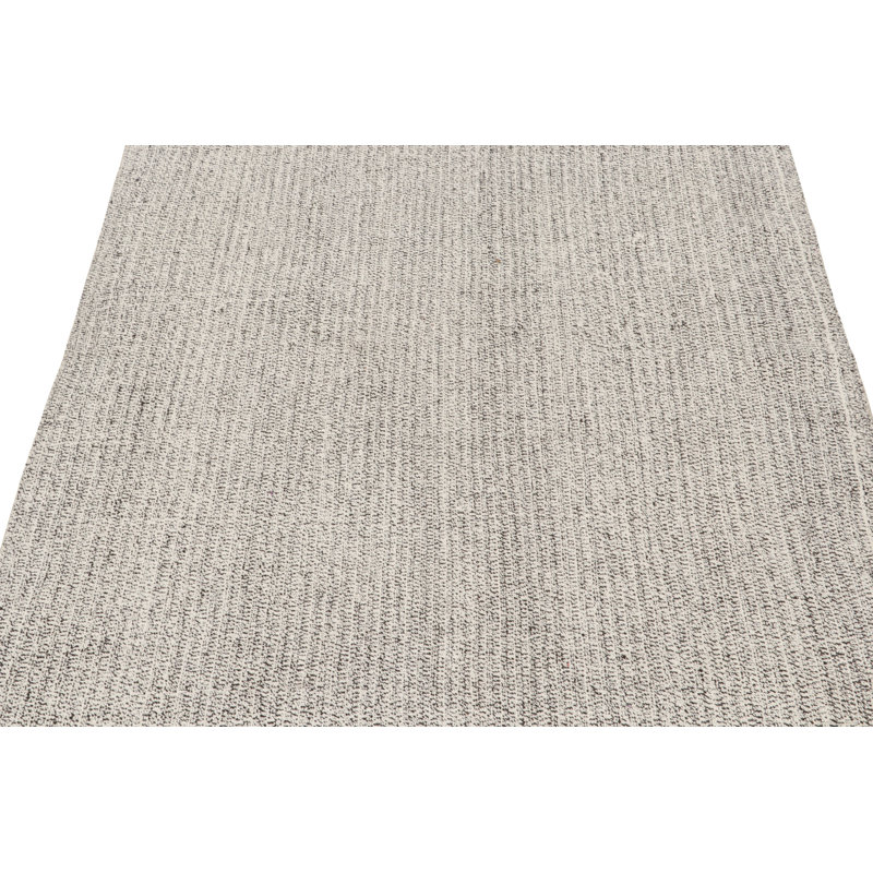 Hand Knotted Wool Area Rug in Gray