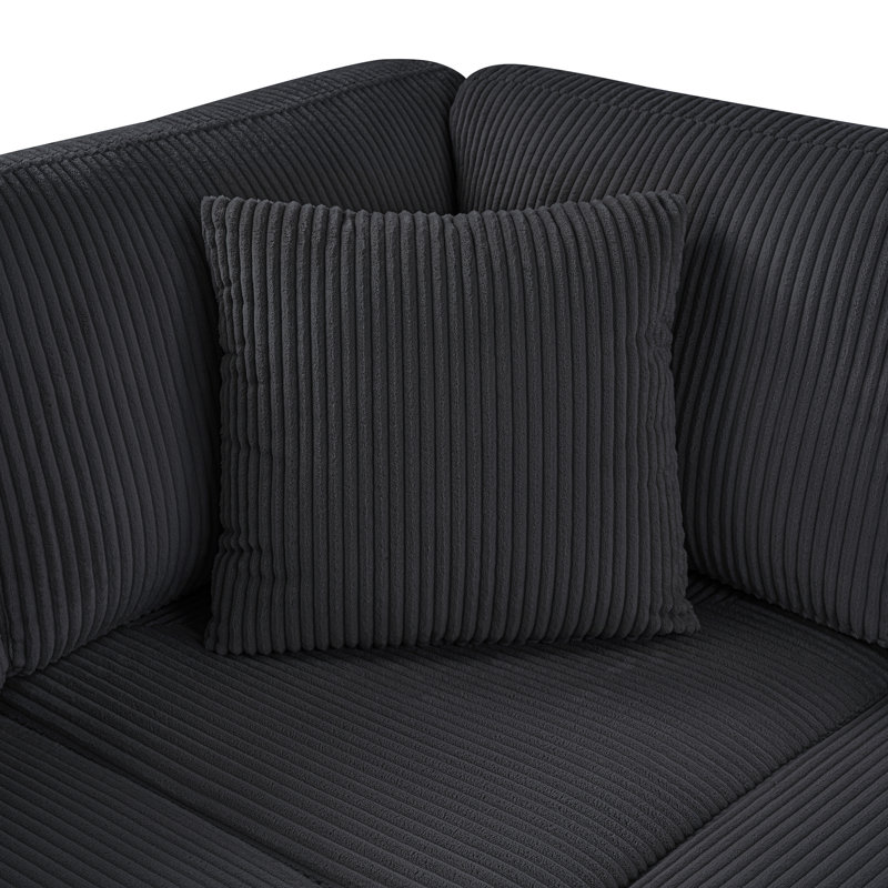 Canapé modulaire surdimensionné, Noir