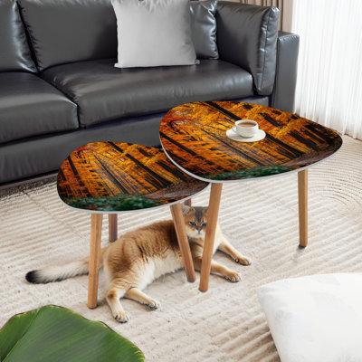 Ensemble de 2 tables basses gigognes Triangle Nest New