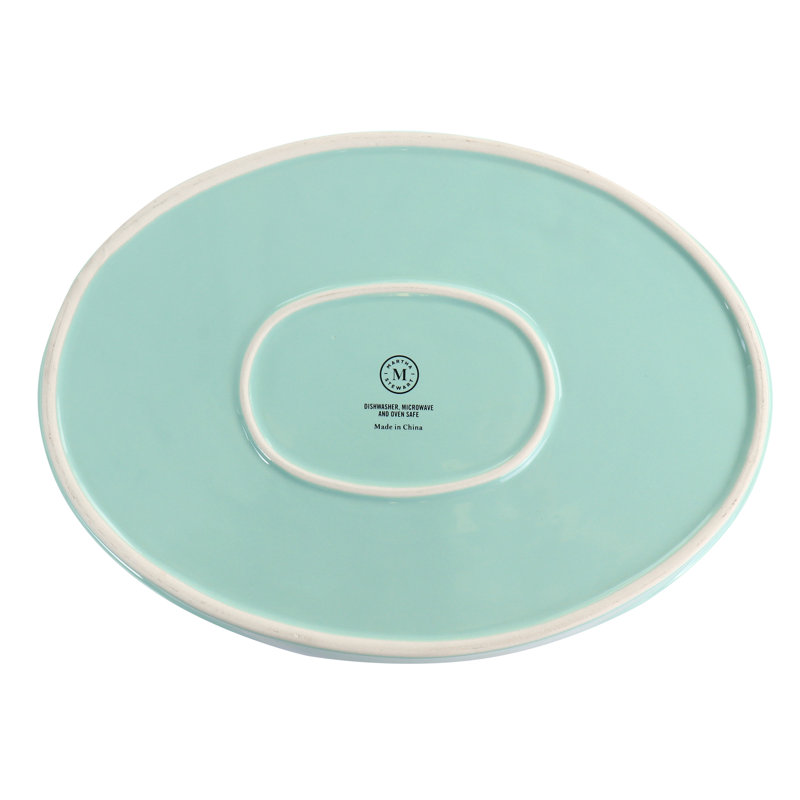 Mint Green 3.5 Qt. Stoneware Oval Baker Dish