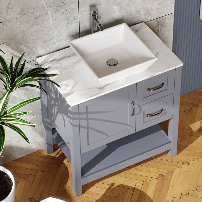 Meuble-lavabo simple avec plateau Knia 30