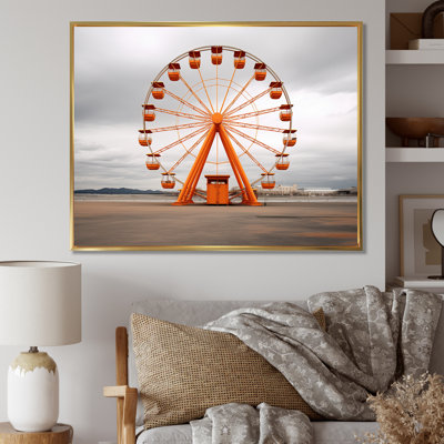 " Orange Ferris Wheel Spinning Storeys "