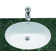 EAGO 15'' White Porcelain Oval Bathroom Sink with Overflow