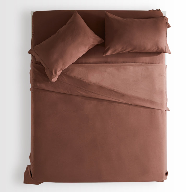  Ensemble de draps en microfibre à température régulée, Muscade, Ensemble de draps pour lit simple TG + drap-housse