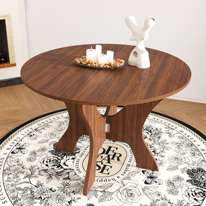 Table de salle à manger pliante 43 po pour petits espaces, Noyer