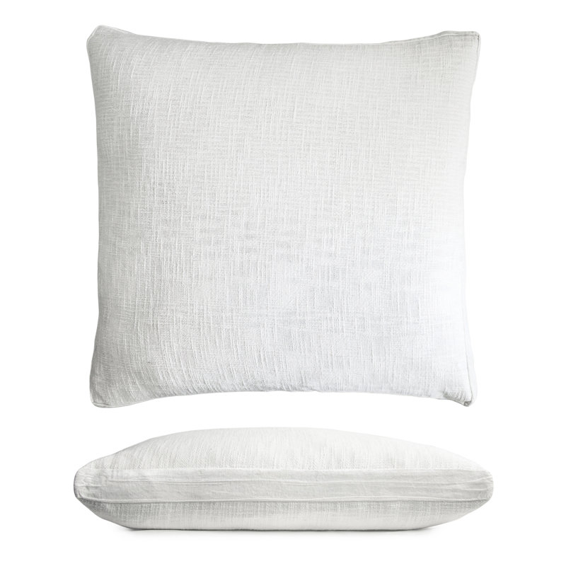 White Cotton Chunky Woven Euro Sham