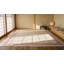 Faded Cream Color Geometric Pattern Antique Square Dhurrie Flatweave Rug