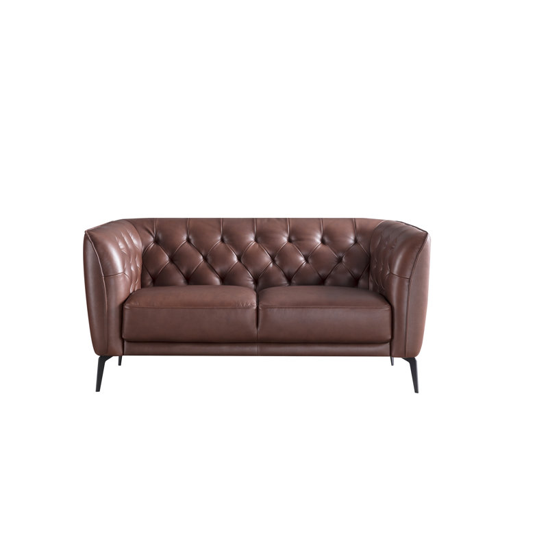 Causeuse en cuir Bustleton, Similicuir brun