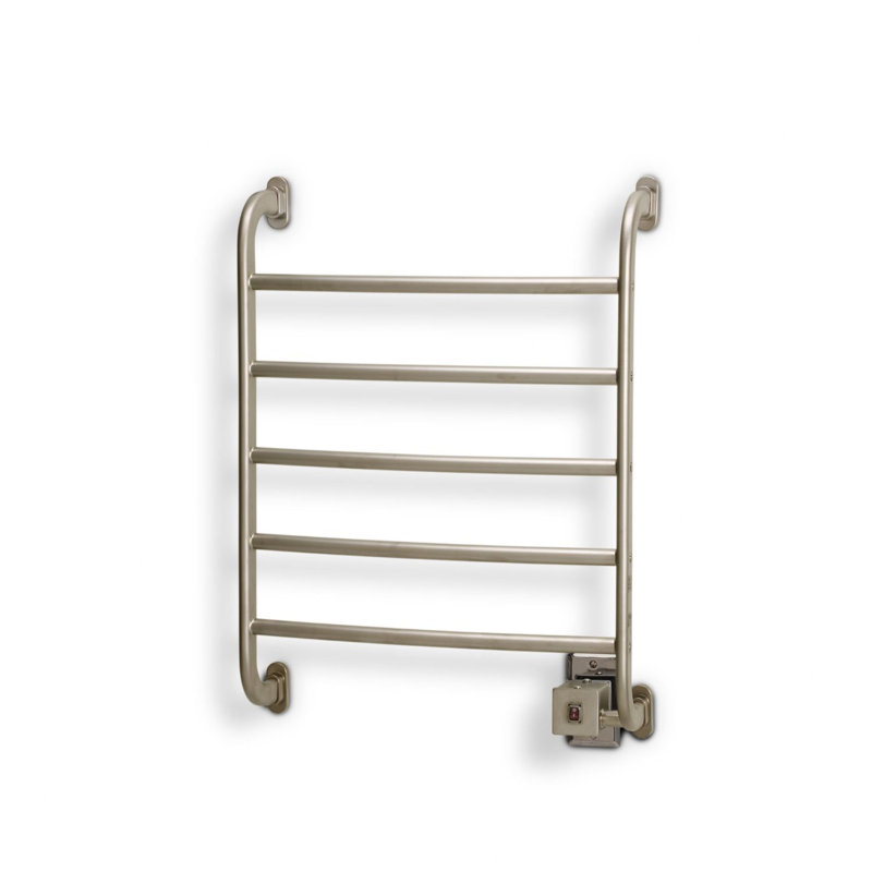 Warmrails Regent Wall Mount Towel Warmer Rack, Nickel